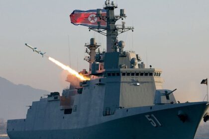 Kim Jong Un oversees cruise missile launches from prized new North Korean warship