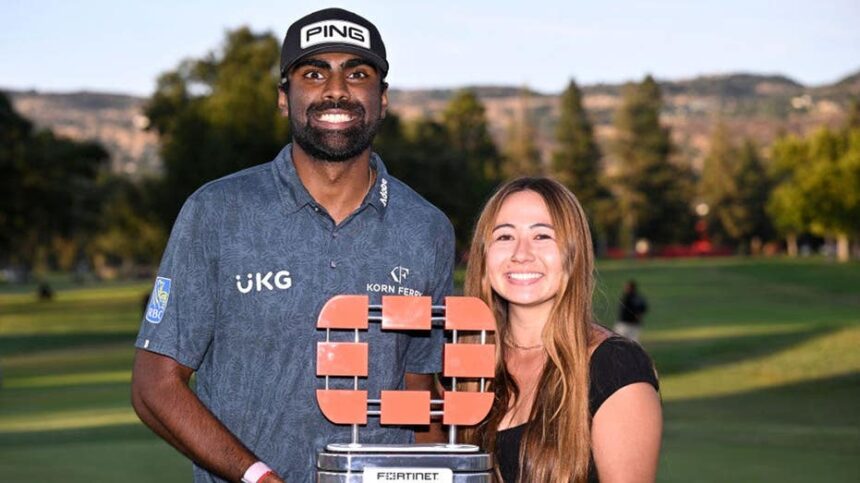 PGA star Sahith Theegala's fiancÃ©e feuds with SportsCenter host over 'uncomfortable' interaction